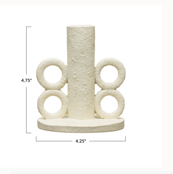 Ivory Resin Candle Holder