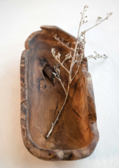 Live Edge Teak Bowl